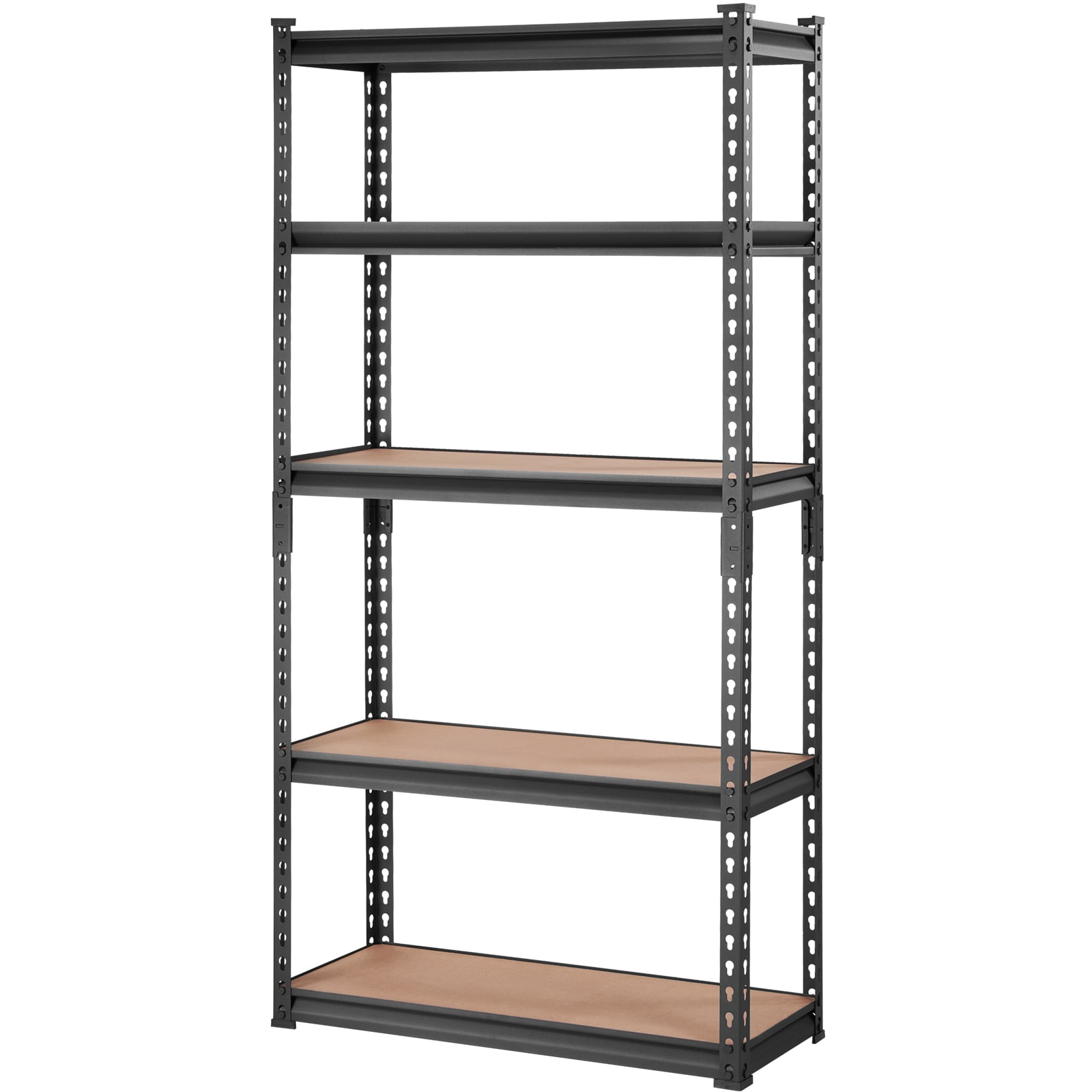 Heavy Duty Metal Storage Shelving Unit 5 Tier Adjustable Rack Black_voghion.com